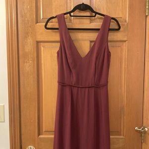 David’s Bridal, Bridesmaid - Wine, Long Chiffon Tank